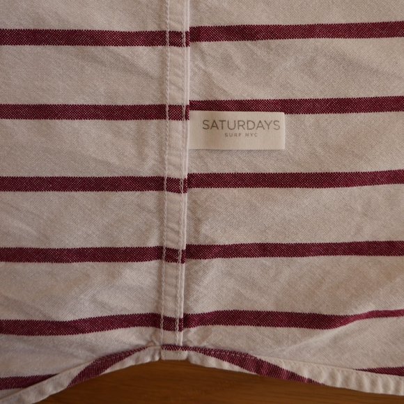 Saturdays Surf NYC Striped Short Sleeve Button Down - Picture 6 of 9